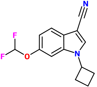 (图片) MC003155 1-Cyclobutyl-6-difluoromethoxy-1H-indole-3-carbonitrile